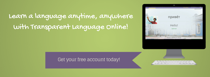 Learn a language anytime, anywhere with Transparent Language online