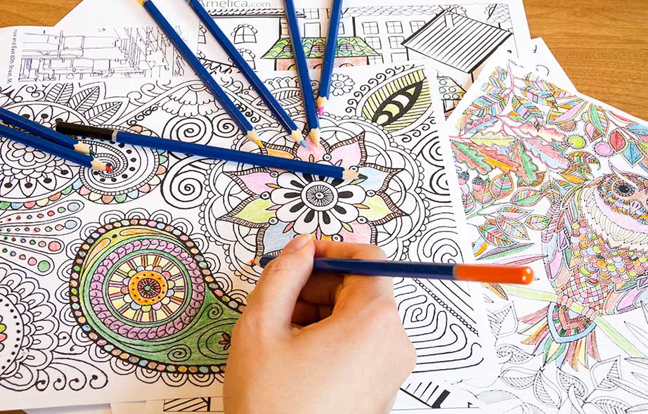 Adult colouring-in
